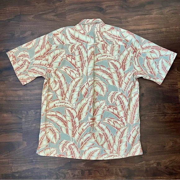 Cooke Street Honolulu Palm Leaves Short Sleeve Button Up Shirt Men’s Size L - Picture 8 of 11